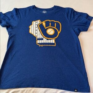 47 Brand Navy Tee with Logo
